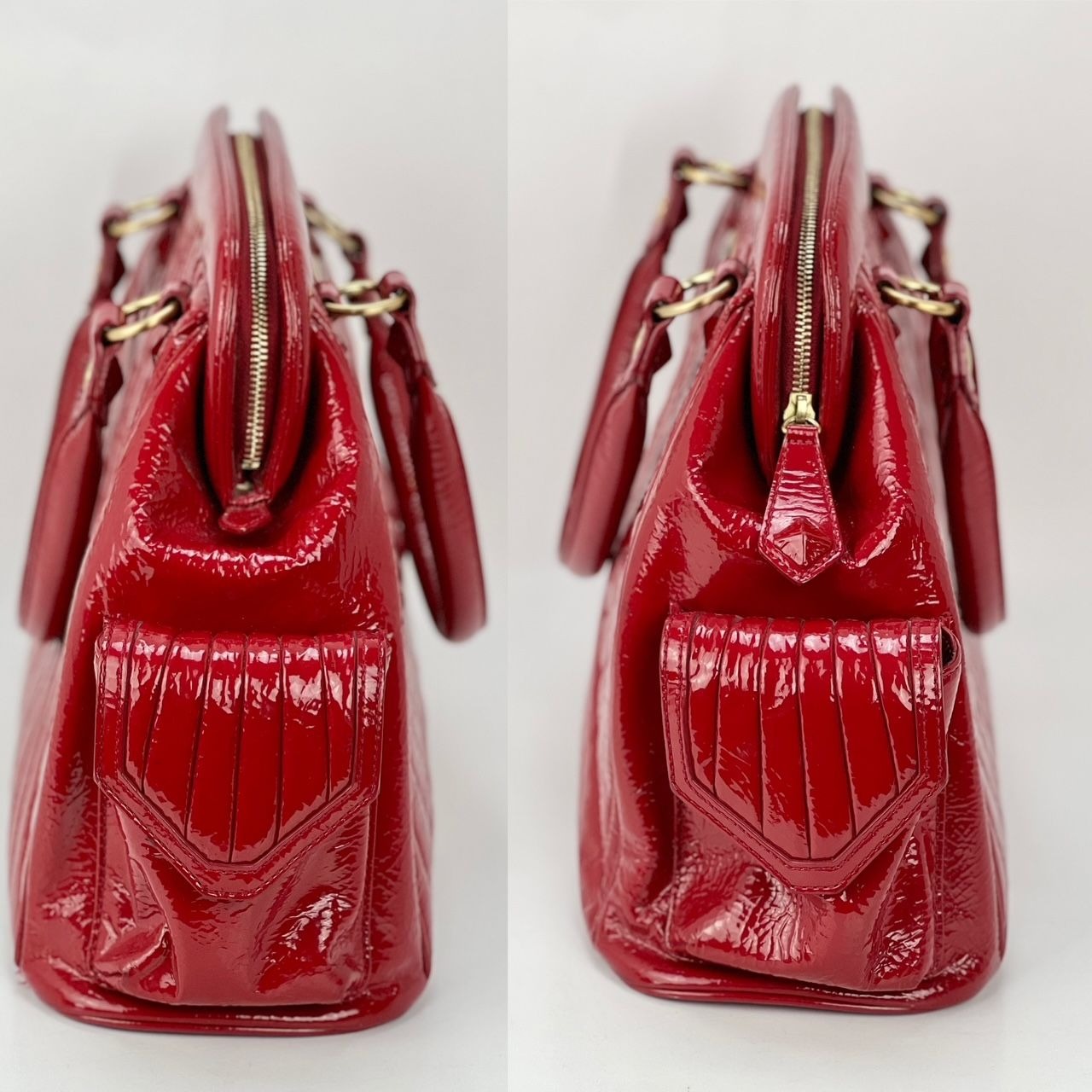 Isabella Fiore Red Patent Leather Hand bag