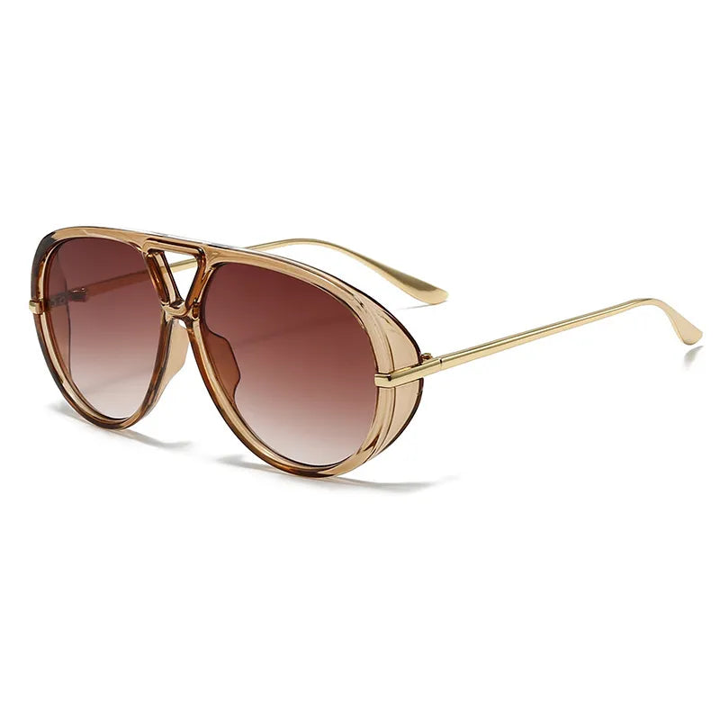 Aviator Fashion Sunglasses with Yellow Tinted Lenses