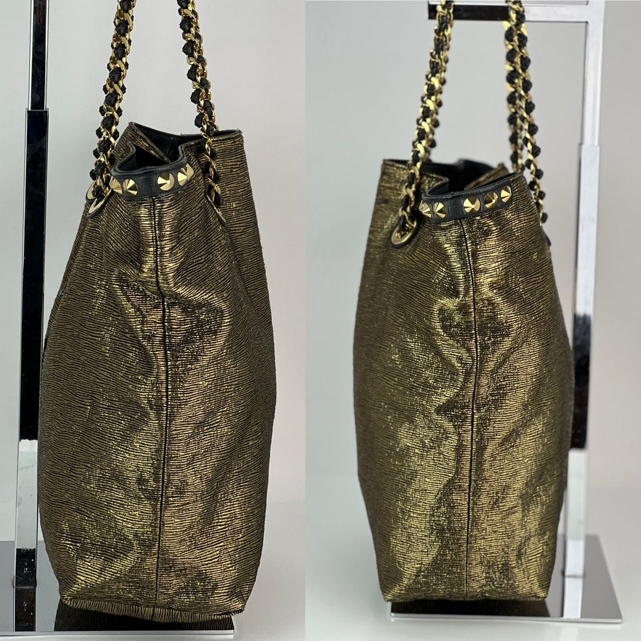 Louis Vuitton Metallic Jacquard double Jeu Soft Gold Tote