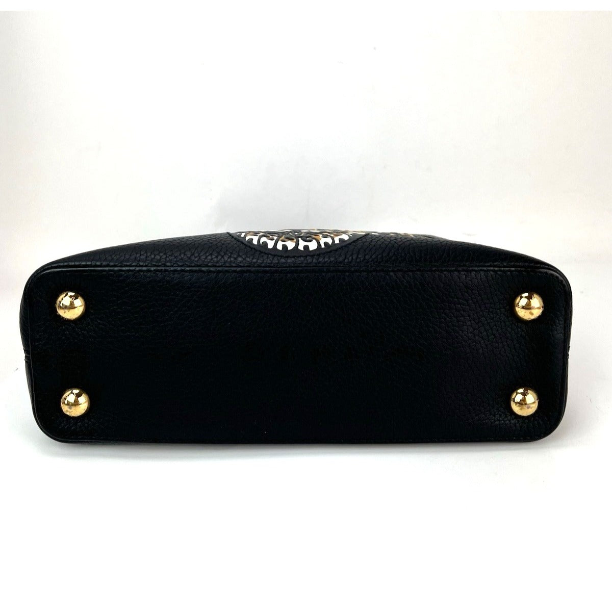 Sac à bandoulière Louis Vuitton Taurillon Capucines Trapped Leopard BB noir