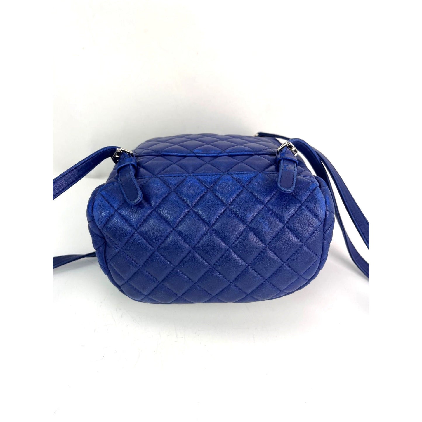 Petit sac à dos bleu Urban Spirit matelassé en cuir d'agneau Chanel