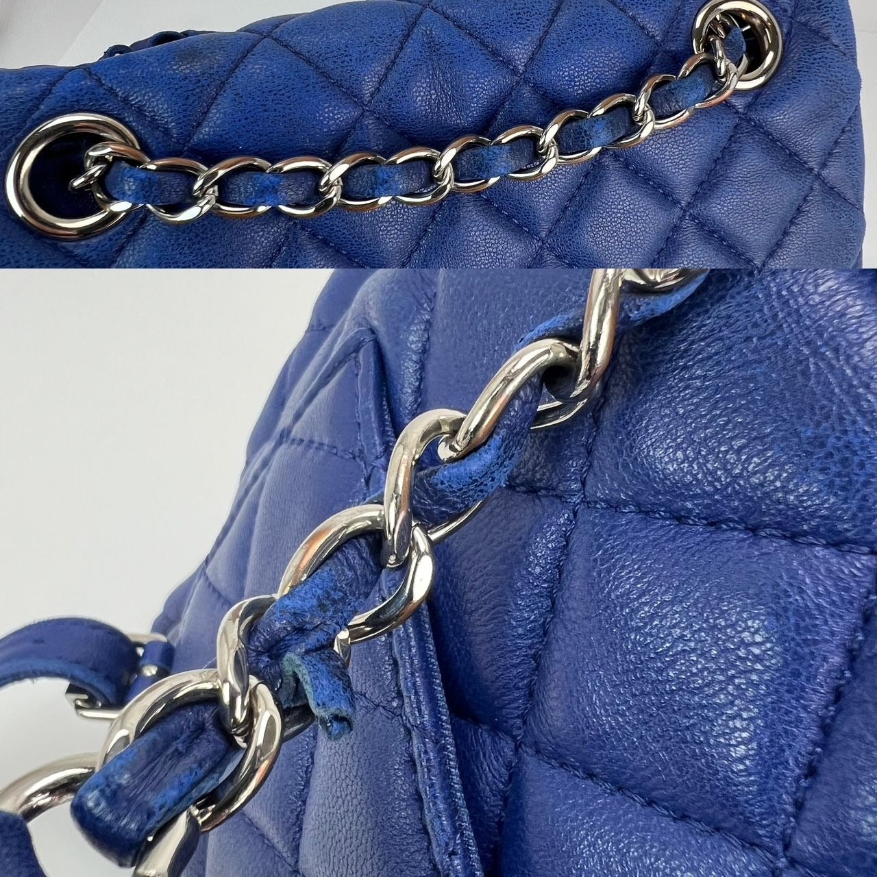 Petit sac à dos bleu Urban Spirit matelassé en cuir d'agneau Chanel