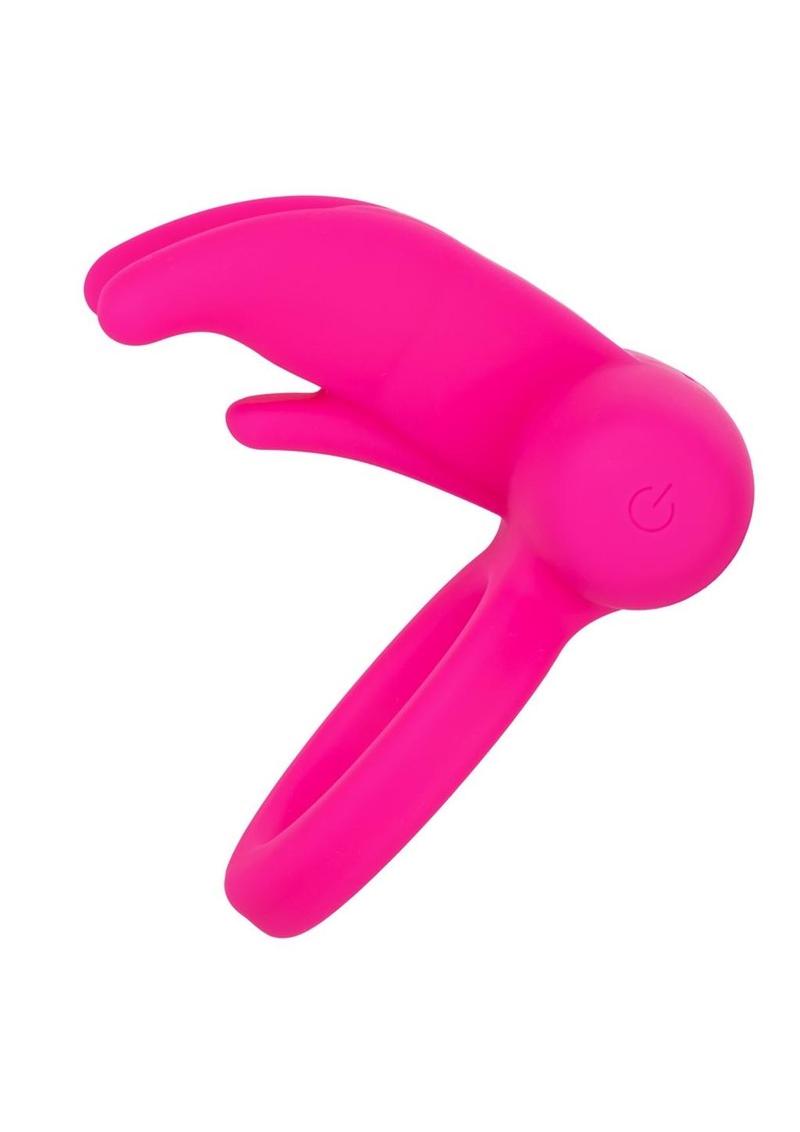 CalExotics Silicone Rechargeable Triple Clit Flicker Cock Ring