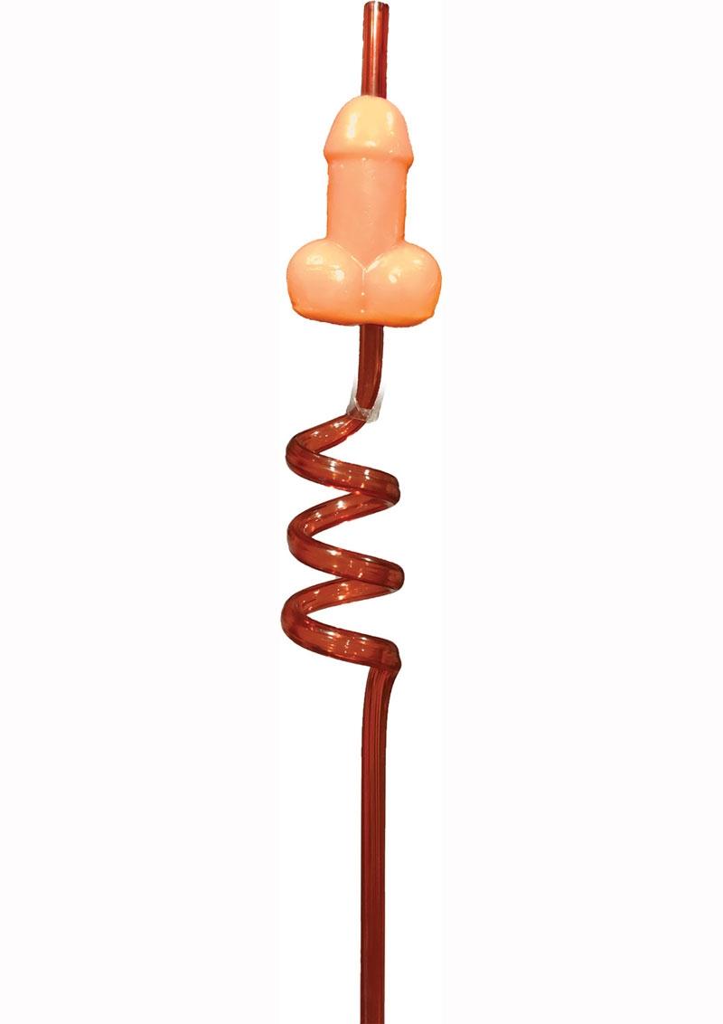 Pecker Candy Straw Strawberry Flavored Hard Candy