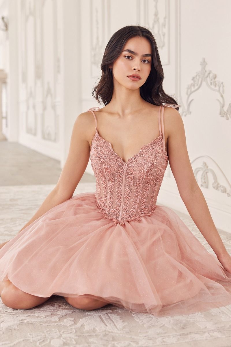 Robe courte en tulle coupe trapèze