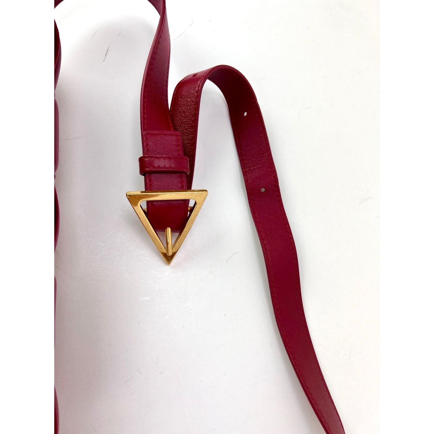 Bottega Veneta Red Nappa Maxi Intreccio Padded Cassette Crossbody Bag