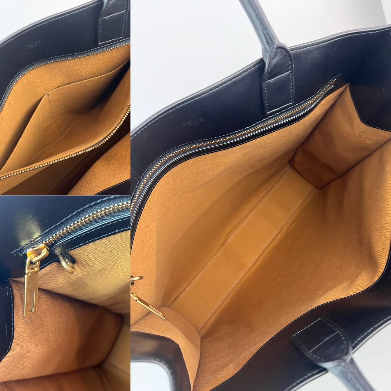 Celine Triomphe Vertical Cabas Black Monogram Canvas Tote