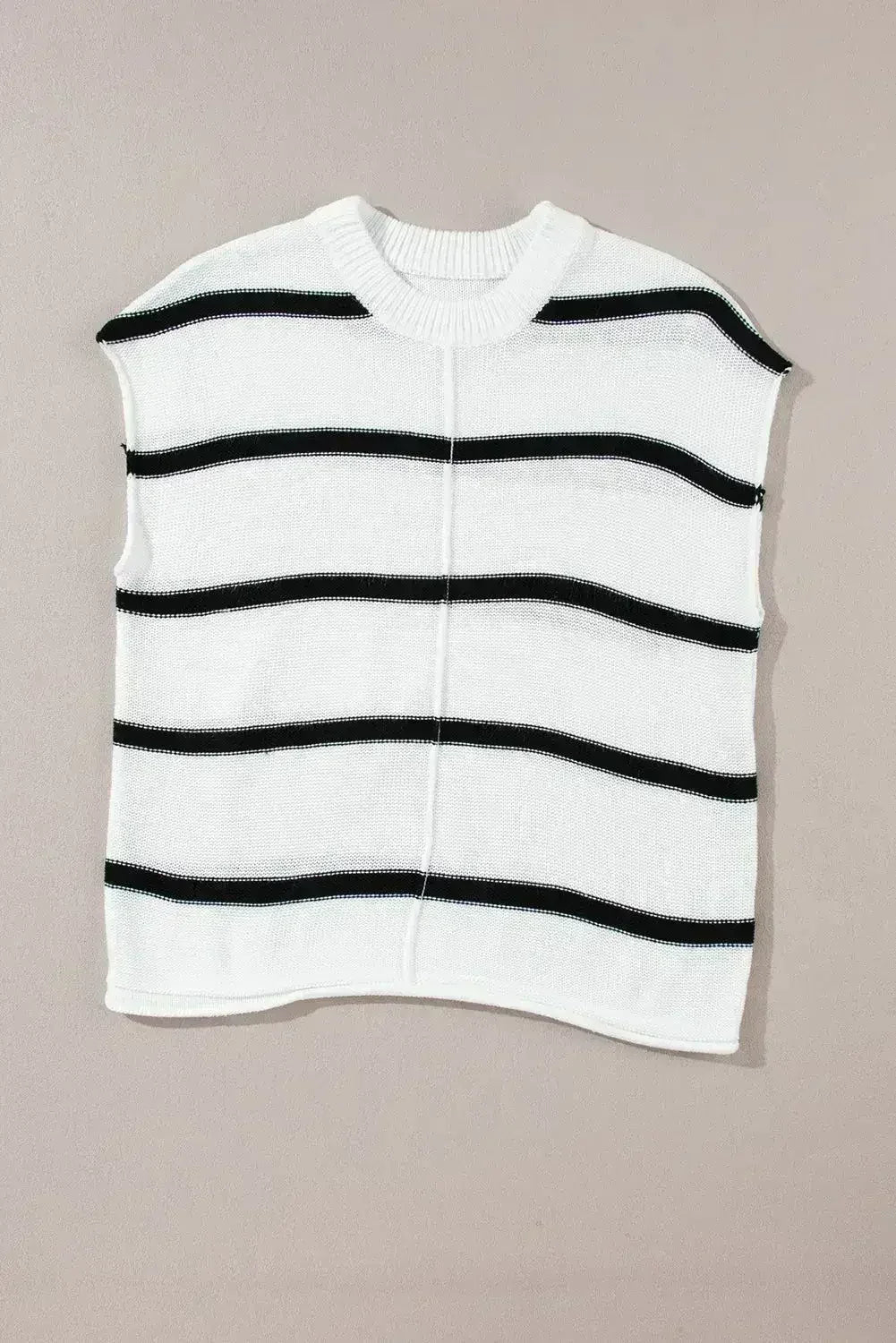 Batwing Stripes Sleeve Sweater - Striped Oversized Tee | Femstylo