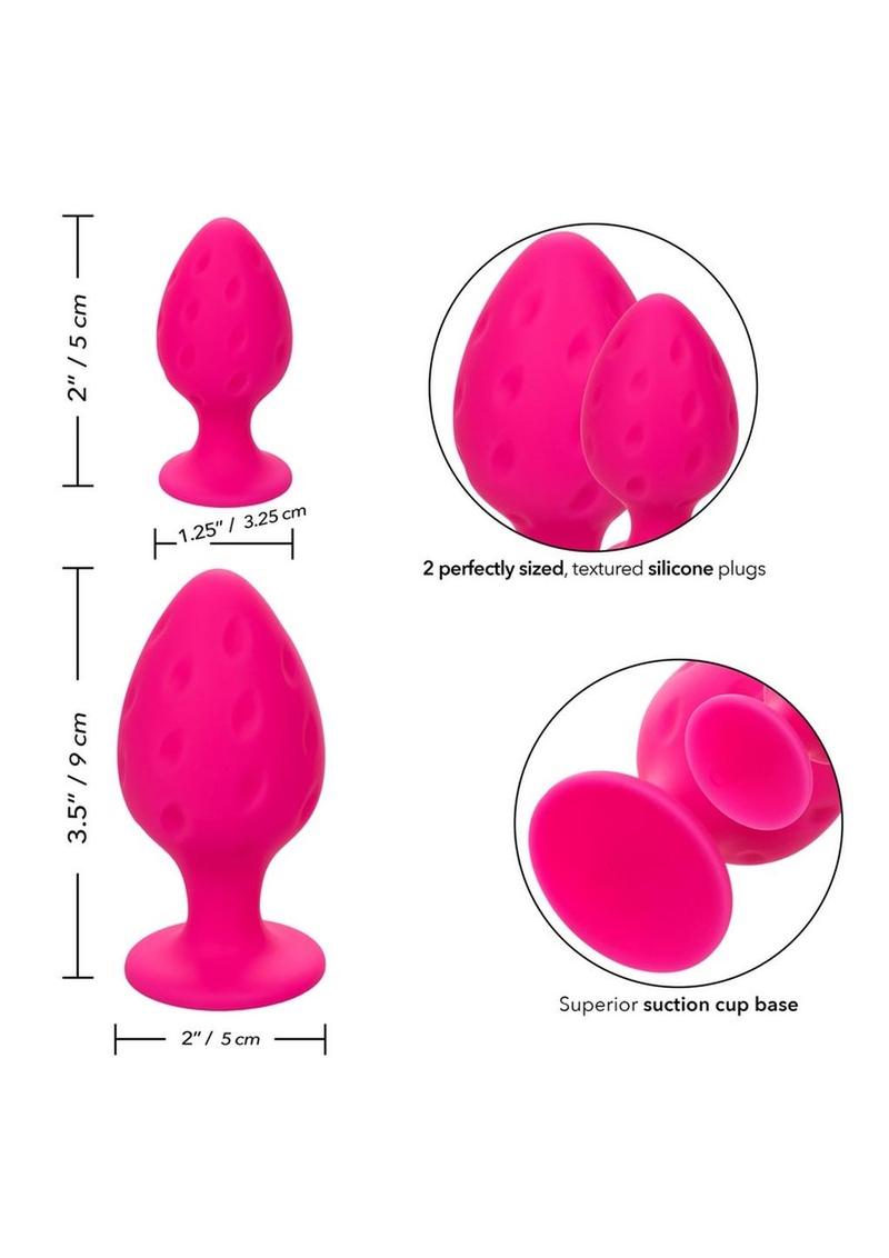 CalExotics Cheeky Silicone Textured Anal Plug Set