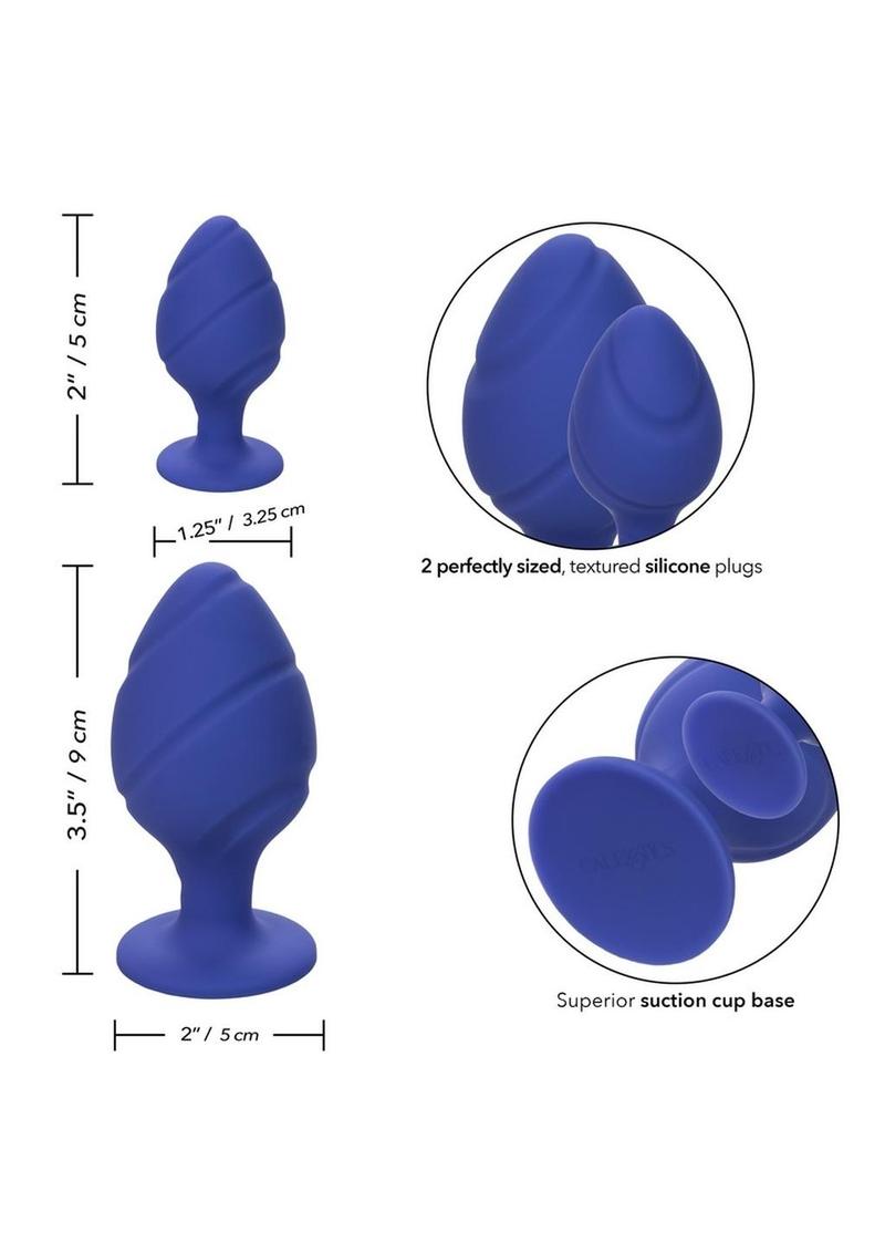 CalExotics Cheeky Silicone Textured Anal Plug Set