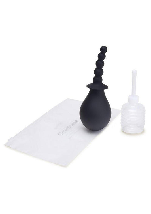 Soft Squeeze Beaded Anal Douche Set with Flared Base