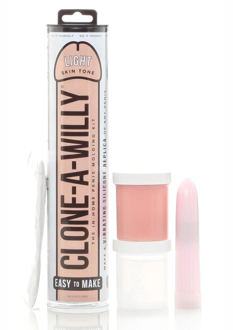 Clone-A-Willy Medium Skin Tone Silicone Dildo Molding Kit with Vibrator