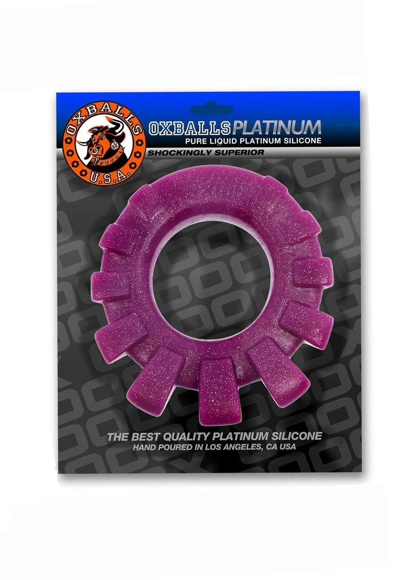 Oxballs Cock Lugged Platinum Silicone Cock Ring