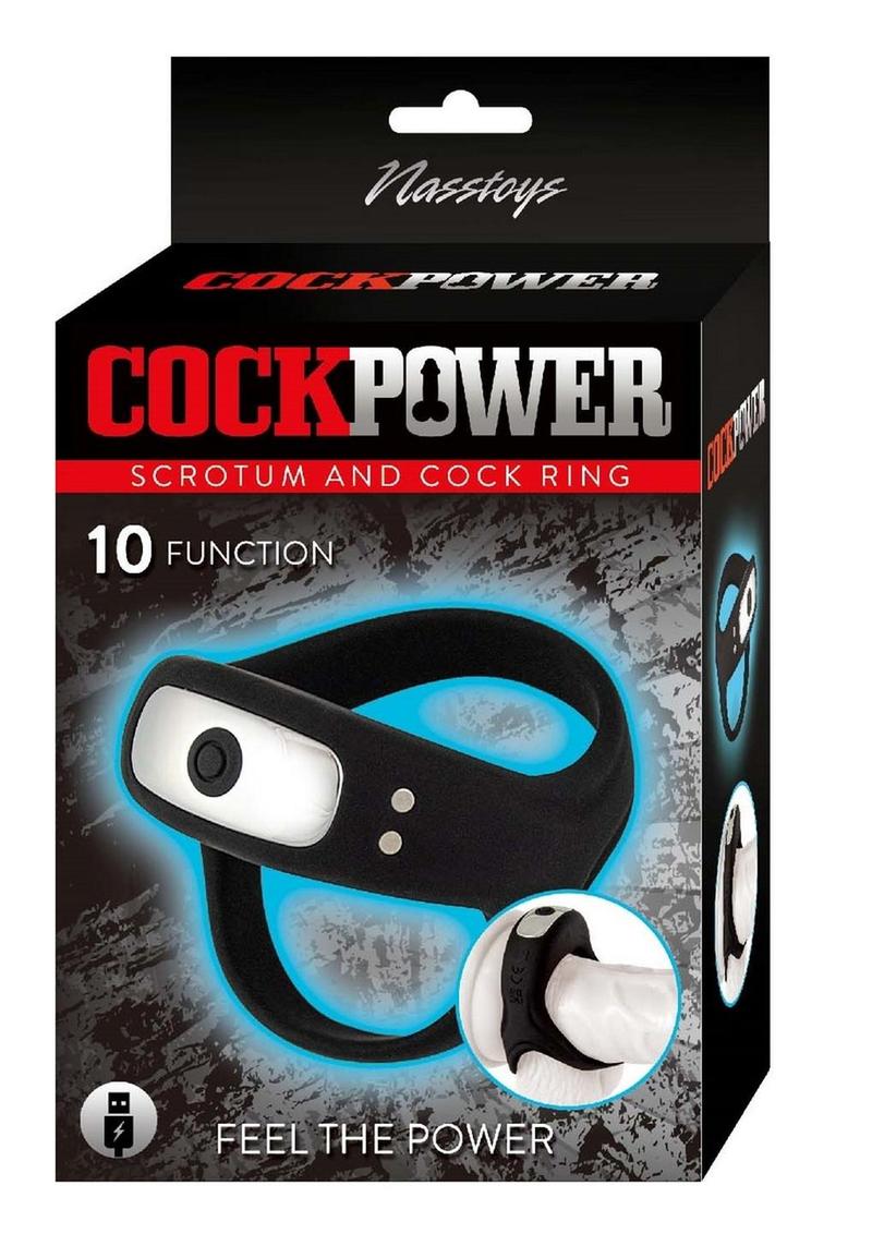 Nasstoys Cock Power Rechargeable Silicone Scrotum and Cock Ring