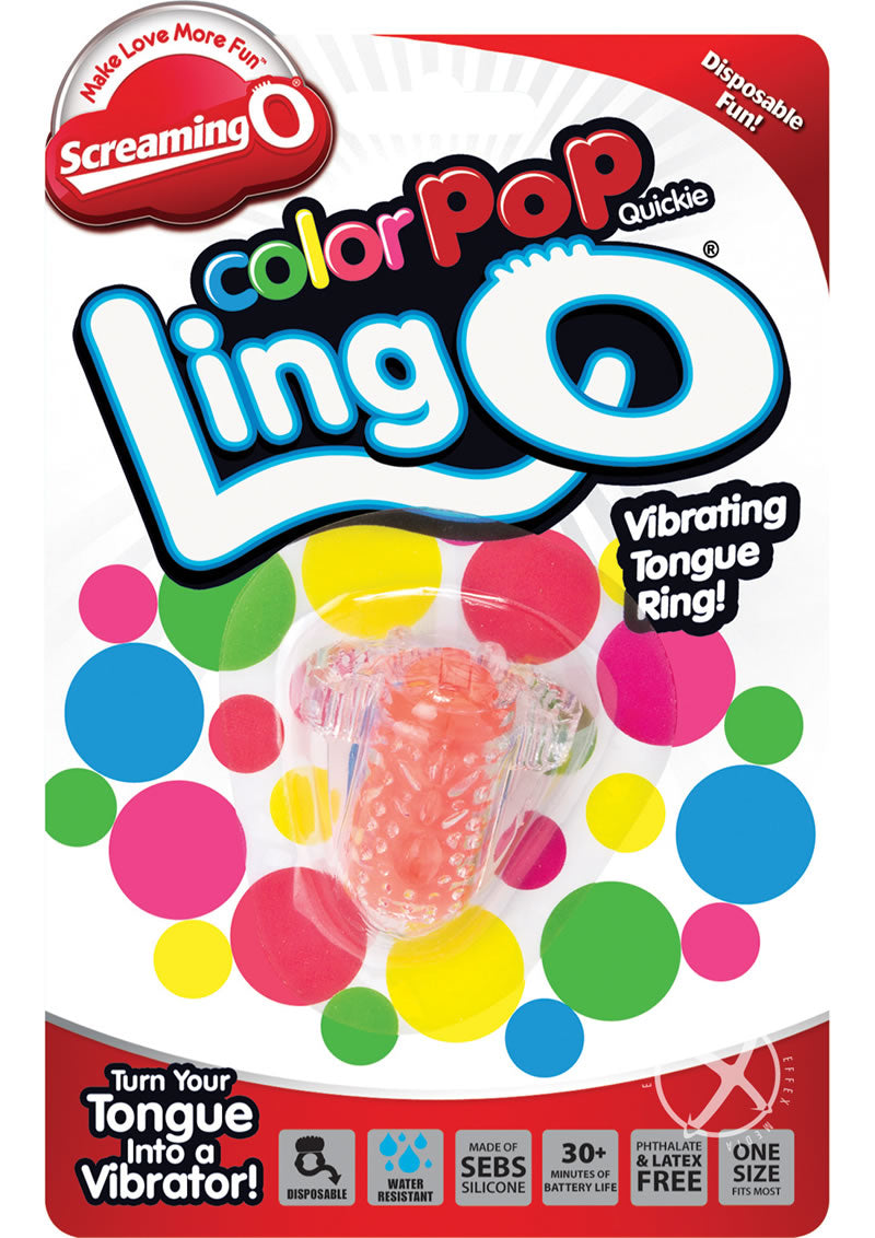 Screaming O Color Pop Quickie Lingo Vibrating Tongue Ring