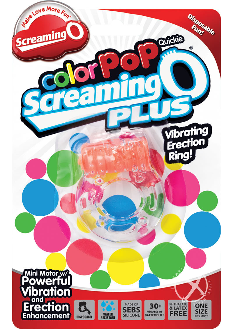 Screaming O Color Pop Quickie Screaming O Plus Vibrating Ring