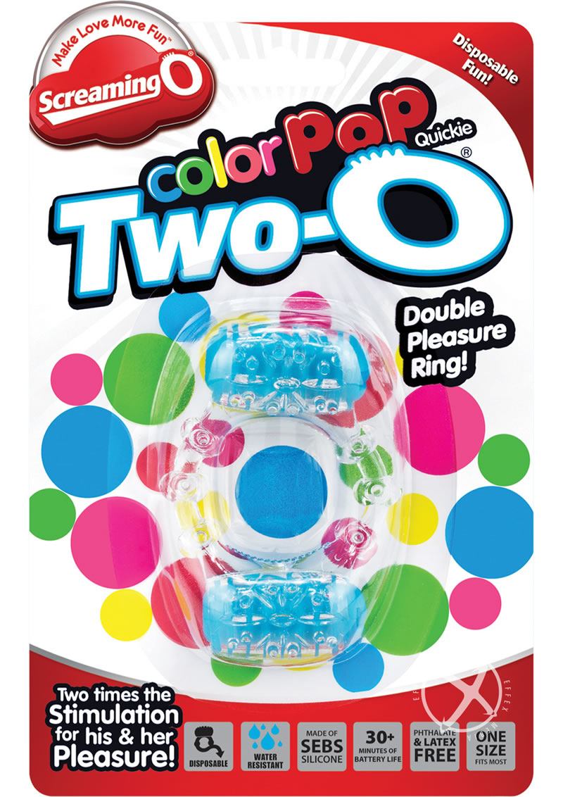 Screaming O Color Pop Two-O Silicone Dual Vibrating Cock Ring