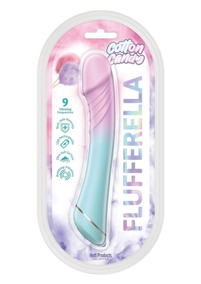 Cotton Candy Flufferella Silicone Vibrator Fuchsia Aqua