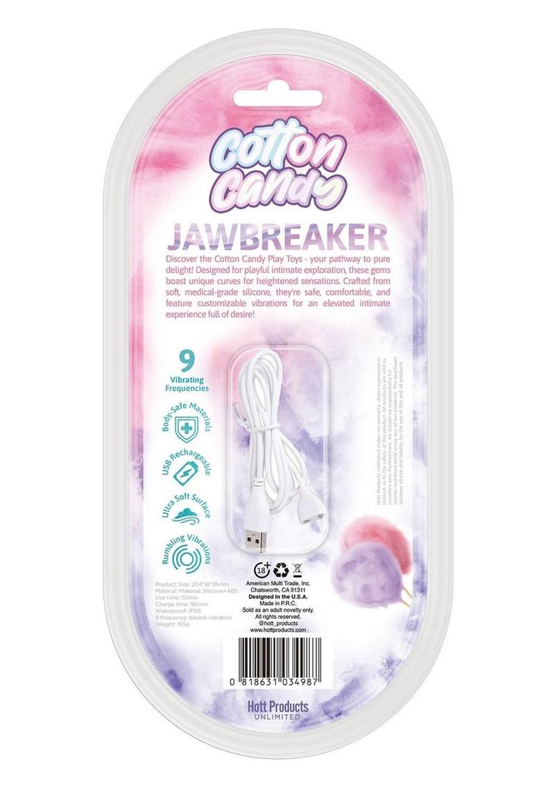 Cotton Candy Jawbreaker Silicone Rabbit Vibrator with Clitoral Stimulator