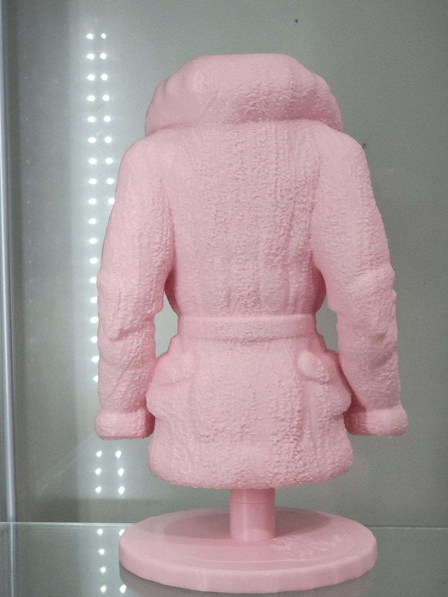 Cozy Pink Coat Makeup Brush Holder - Chic Vanity Organizer