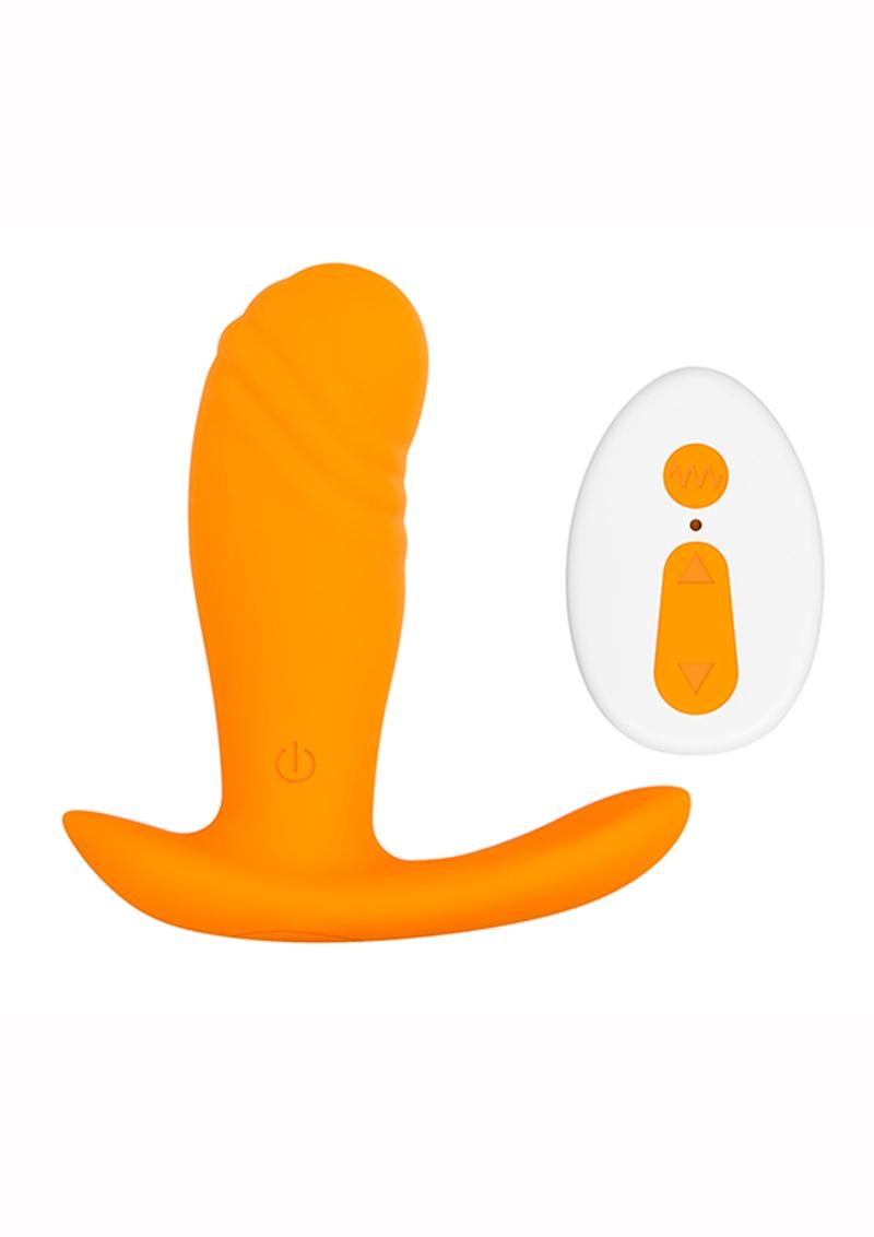Creamsicle  Silicone Rechargeable Wearable Remote Control Vibrators