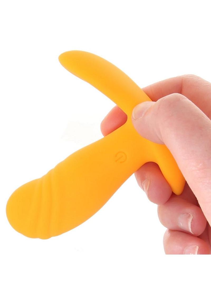 Creamsicle  Silicone Rechargeable Wearable Remote Control Vibrators