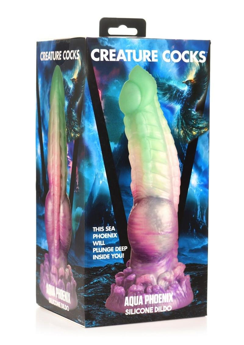 Creature Cocks Aqua Phoenix Silicone Dildo With Powerful Stimulation
