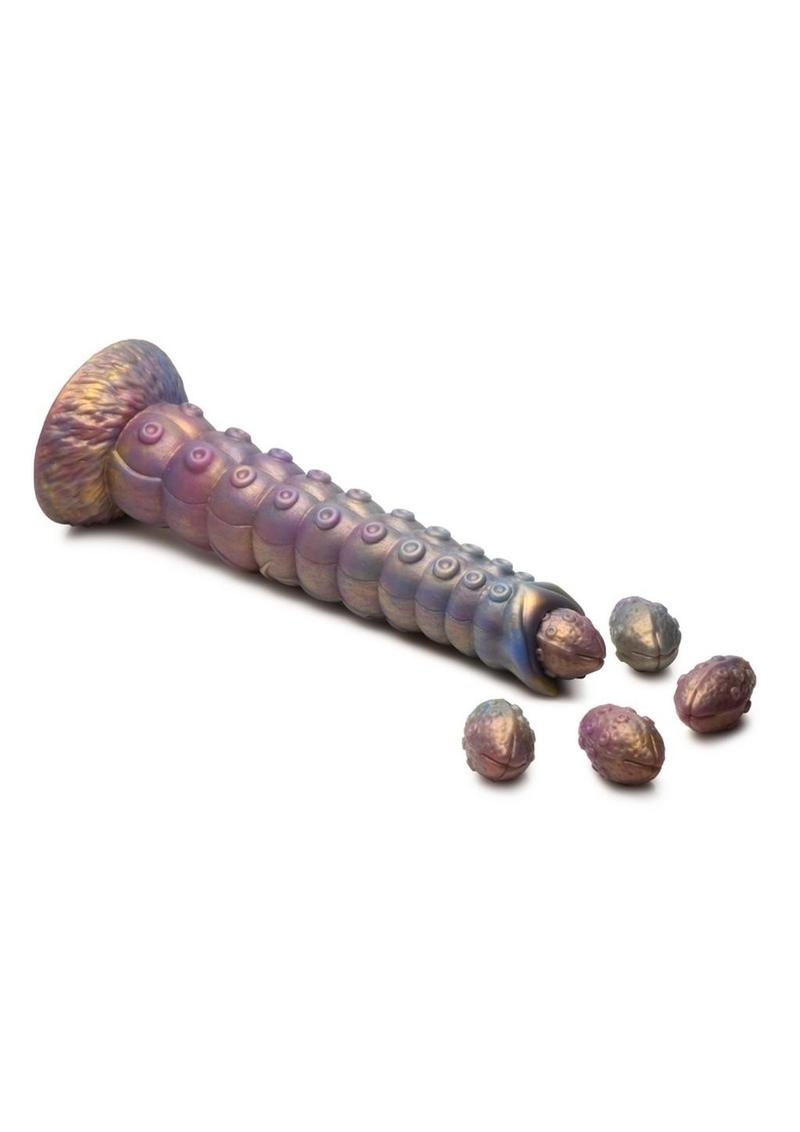 Deep Invader Tentacle Ovipositor Silicone Dildo With Eggs