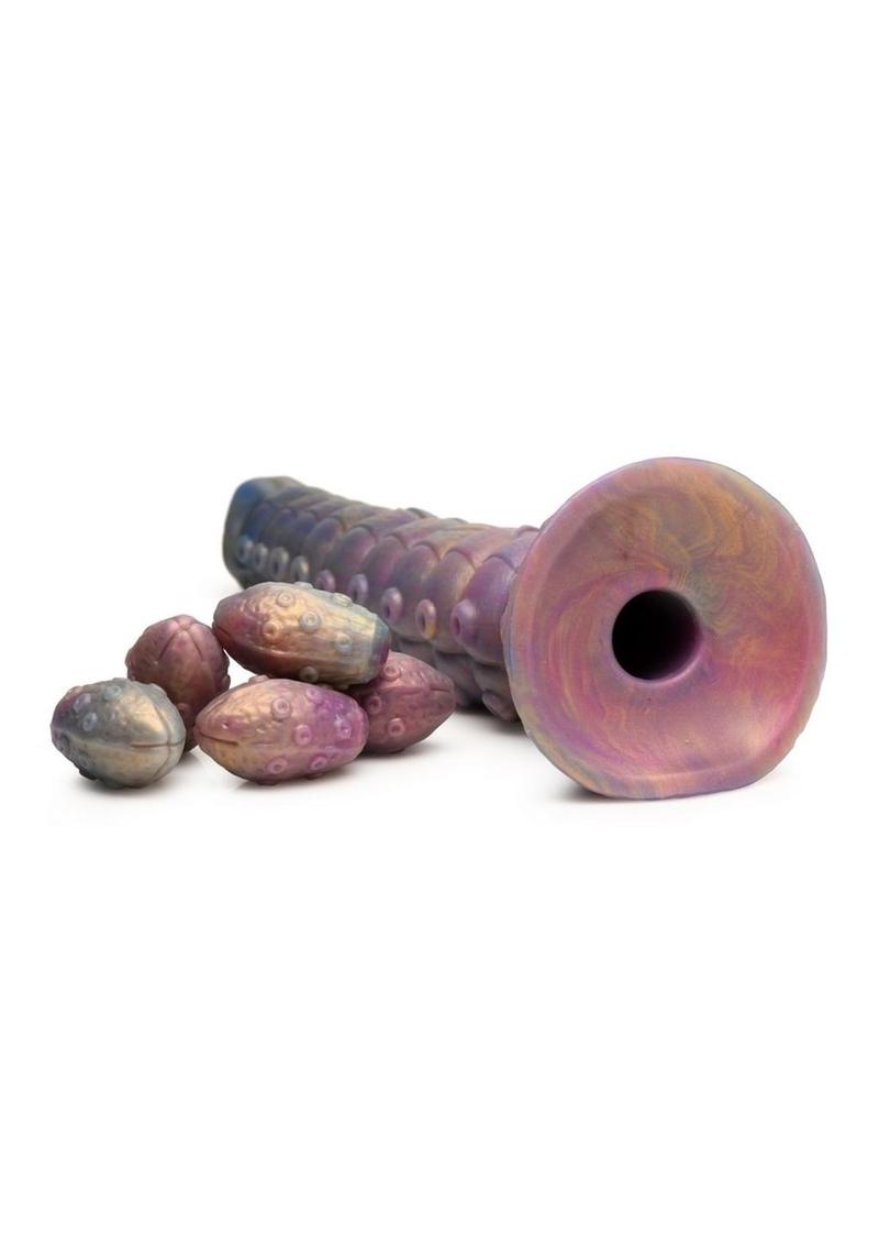 Deep Invader Tentacle Ovipositor Silicone Dildo With Eggs