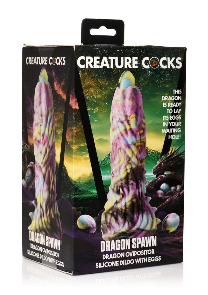 Creature Cocks Dragon Spawn Silicone Dildo With Eggs