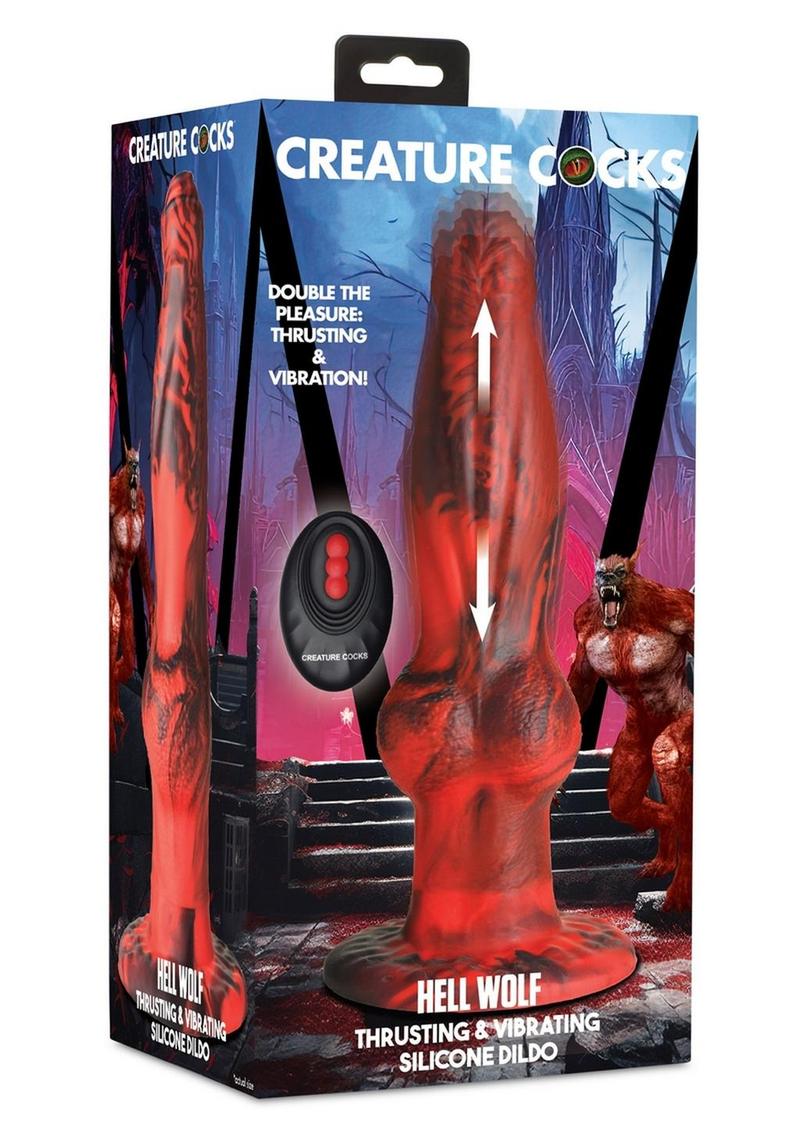 Creature Cocks Hell Wolf Thrusting And Vibrating Silicone Dildo