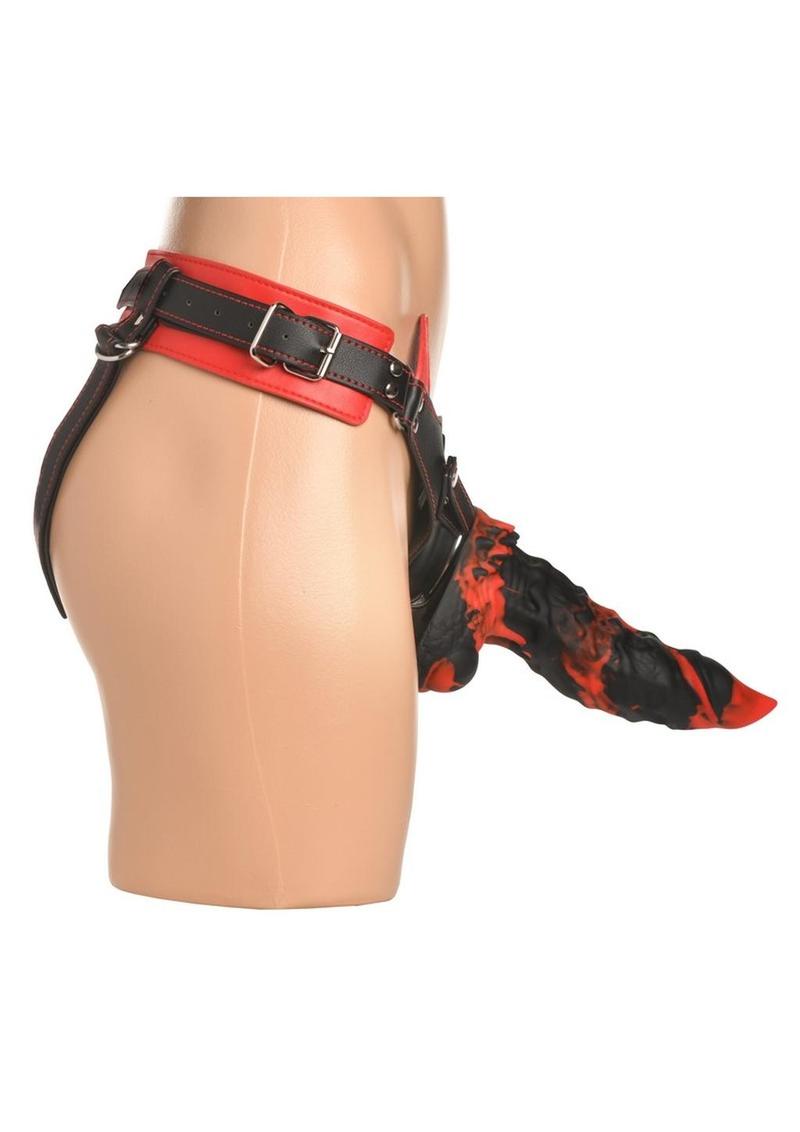 Creature Cocks Horny Devil Red and Black Adjustable Strap-On Harness