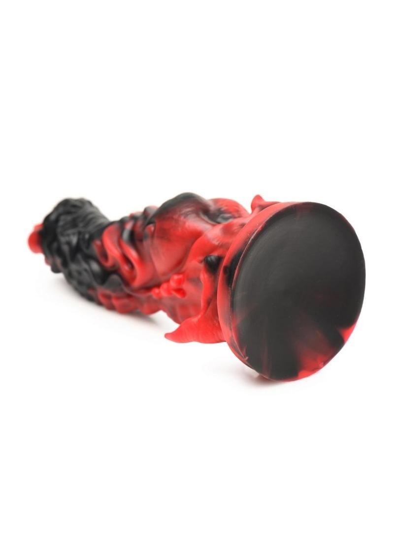 Creature Cocks Mephisto Silicone Dildo Demonic Red And Black Design