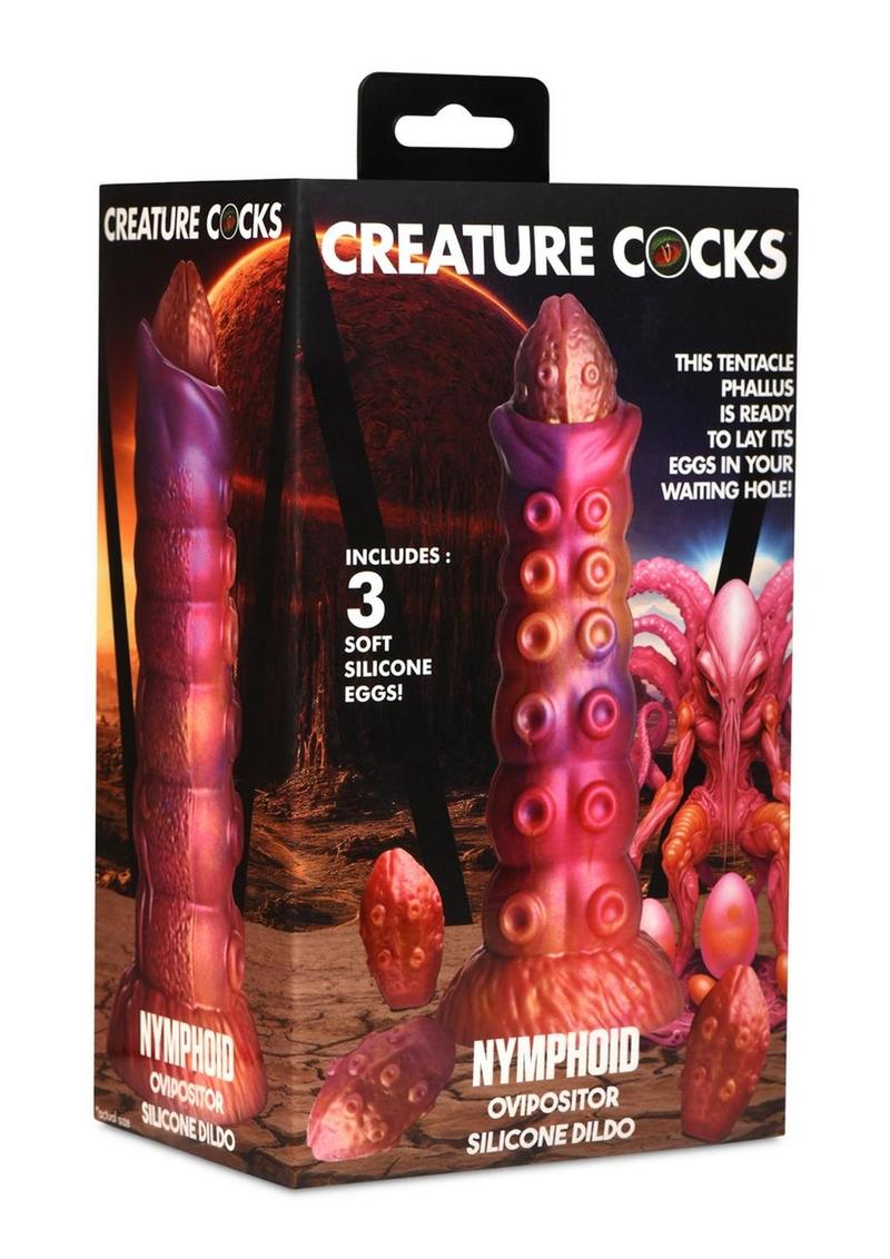 Creature Cocks Nymphoid Ovipositor Dildo Soft Silicone Eggs