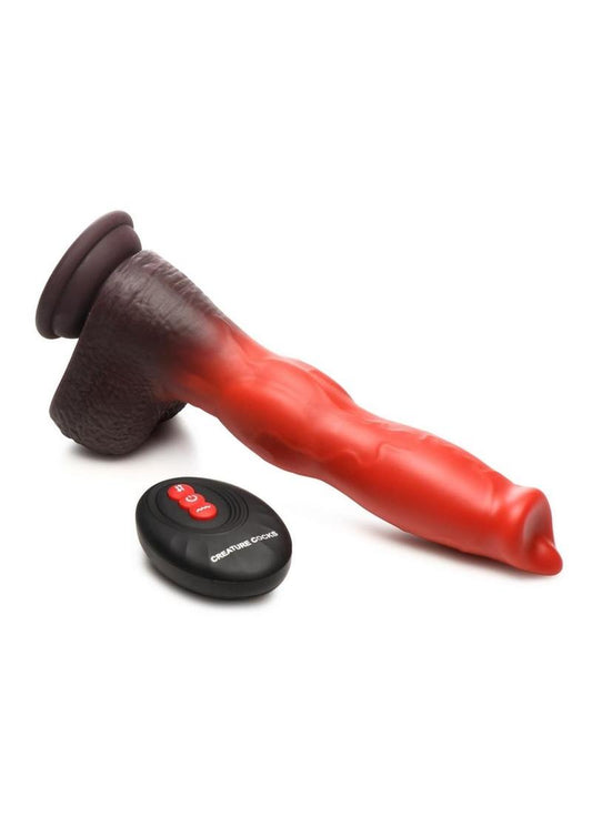 Creature Cocks Ramming Hound Thrust And Vibrating Silicone Dildo