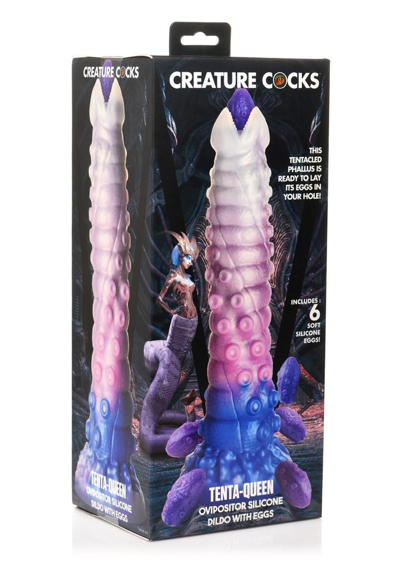 Tenta Queen Ovipositor Silicone Dildo With Eggs