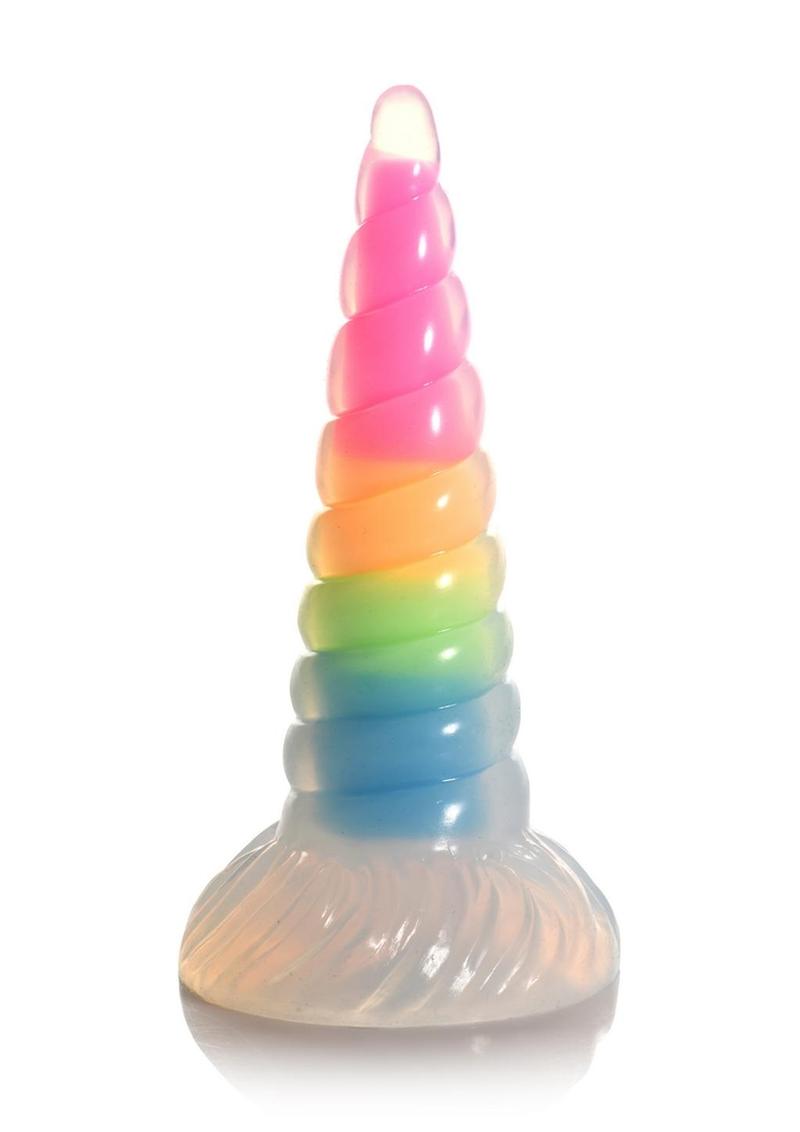 Creature Cocks Uni-Glow Glow-in-the-Dark Rainbow Silicone Dildo