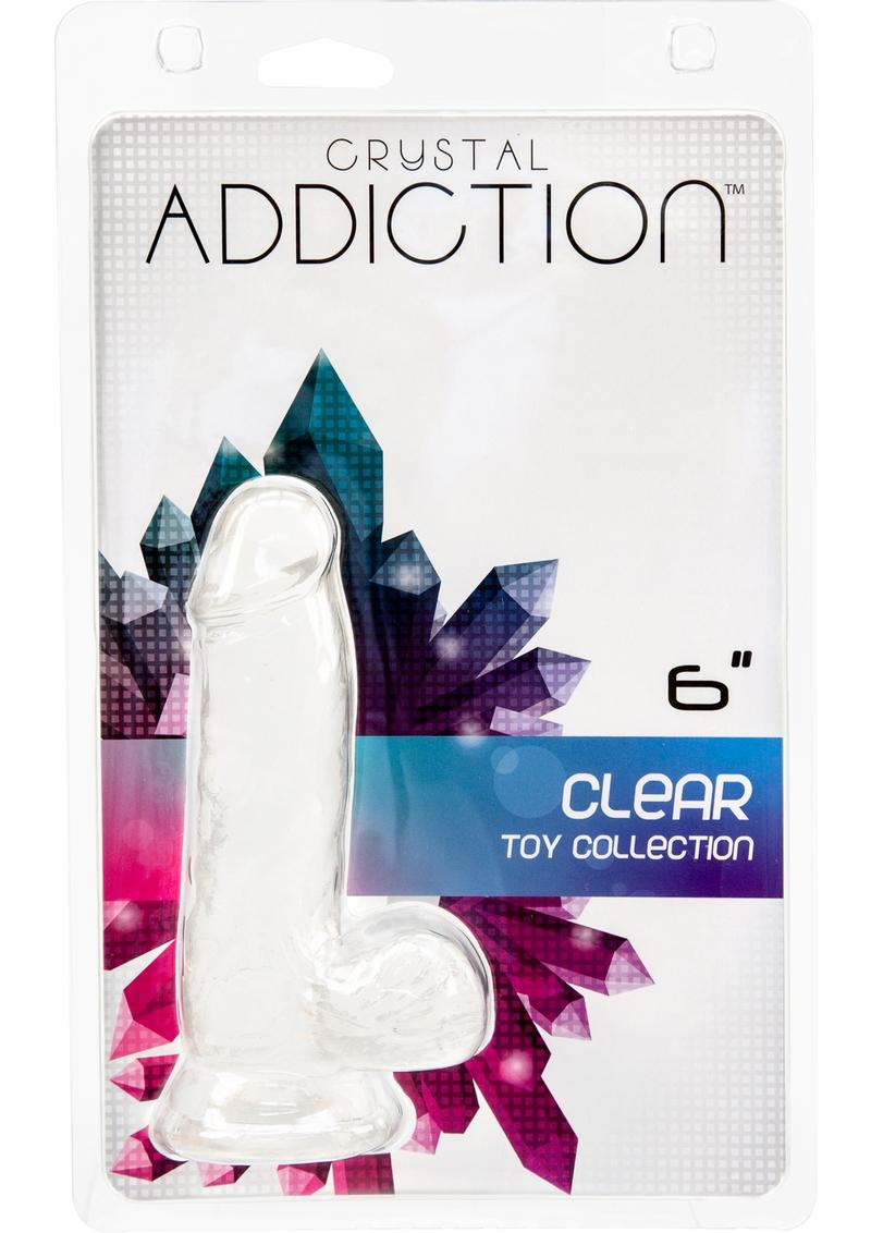 Crystal Addiction Clear Dildo With Balls