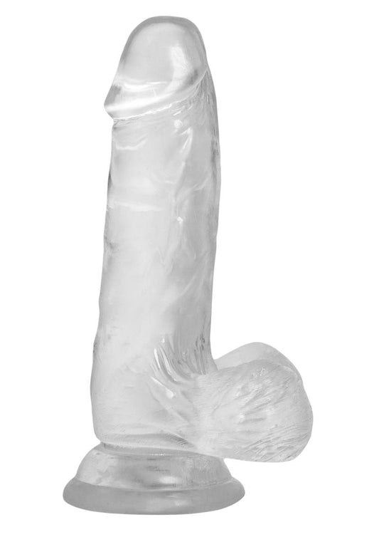 Crystal Addiction Clear Dildo With Balls