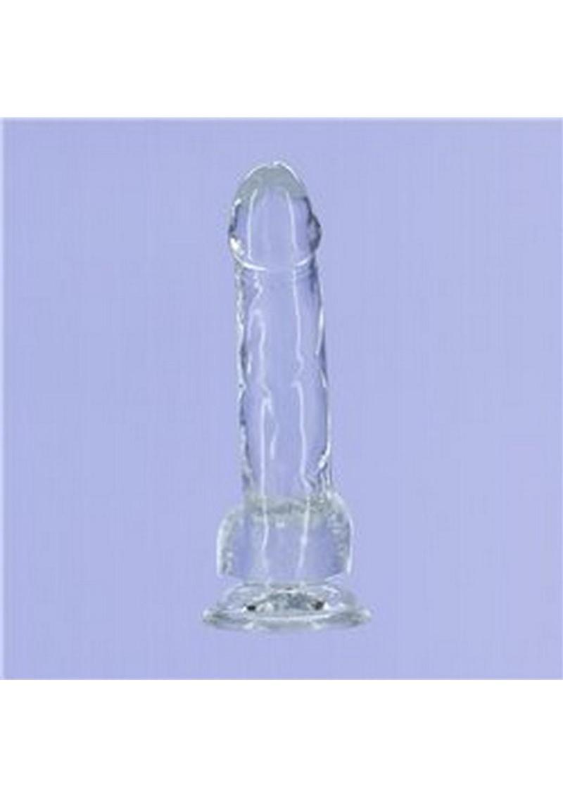 Crystal Addiction Clear Dildo With Balls