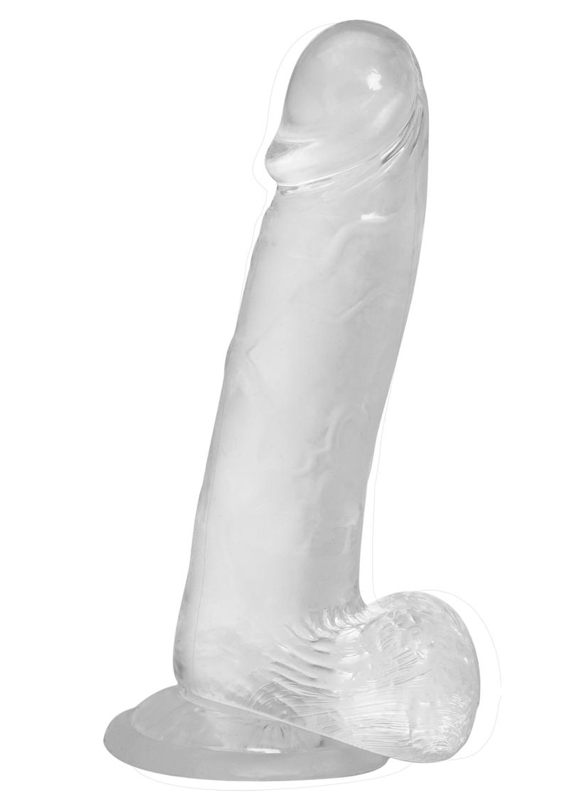 Crystal Addiction Clear Dildo With Balls