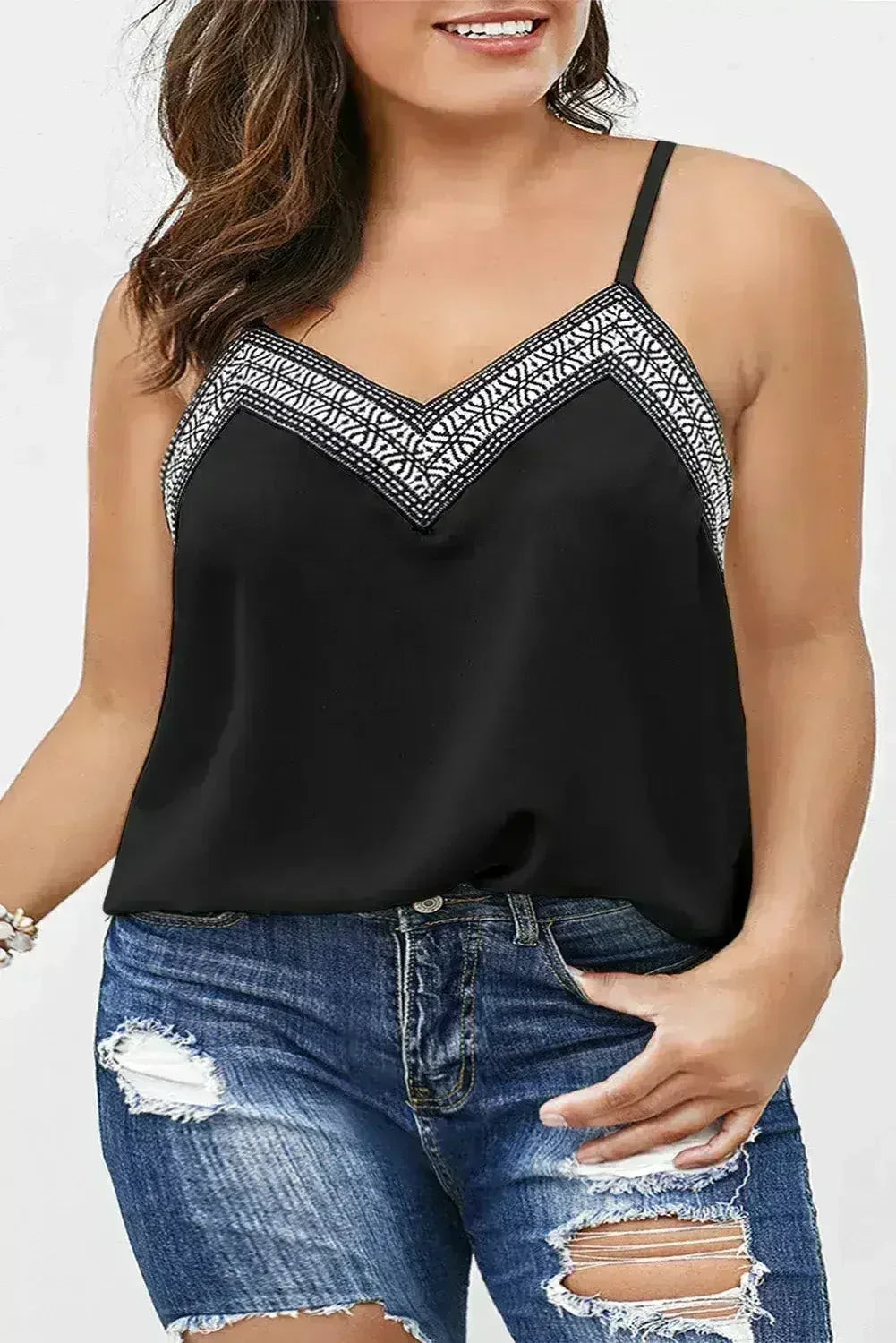Black Plus Size Bermuda Sun Tank