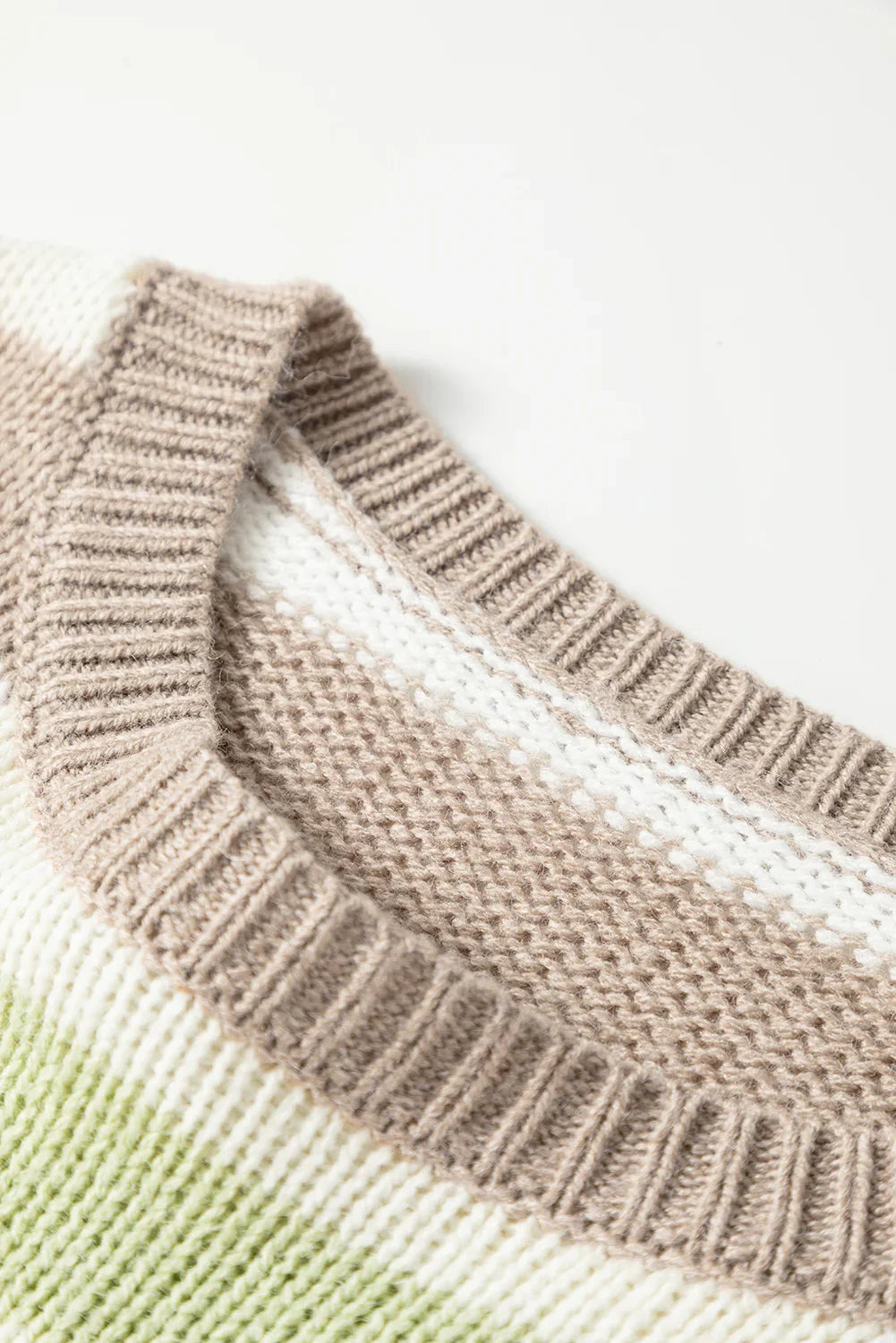 Multicolour Colorblock Drop Shoulder Crew Neck Sweater