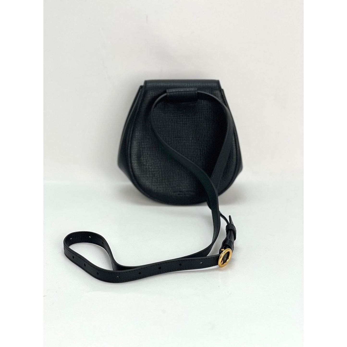 Bottega Veneta Palmellato Calfskin rounded Belt Waist Bag Black