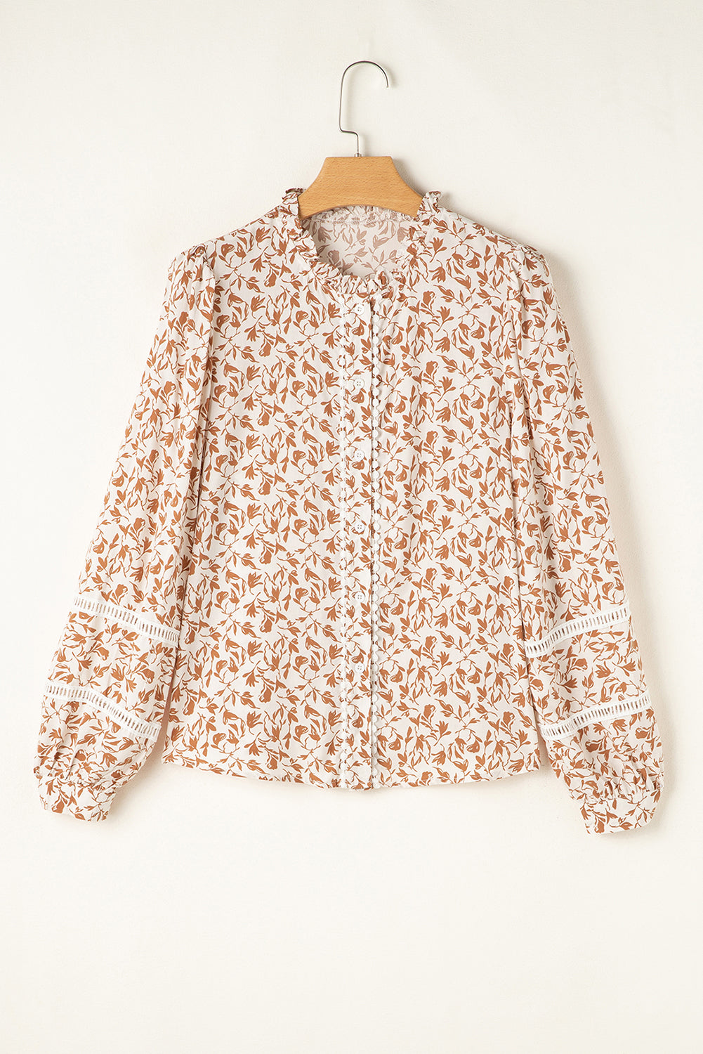 Melanie Lace Floral Puff Sleeve Top