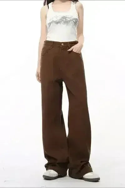 Pocketed Wide Leg Men's Jeans