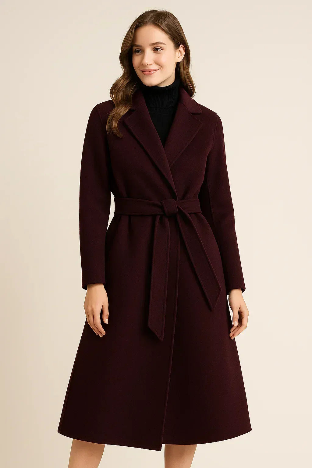 Autumn & Winter Temperament Korean Wool Coat for Women – Elegant &