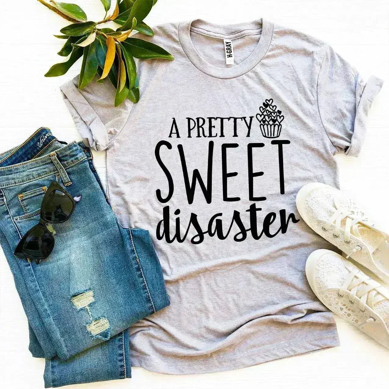 A Pretty Sweet Disaster Printed T-shirt | Premium Cotton | Bella Canvas