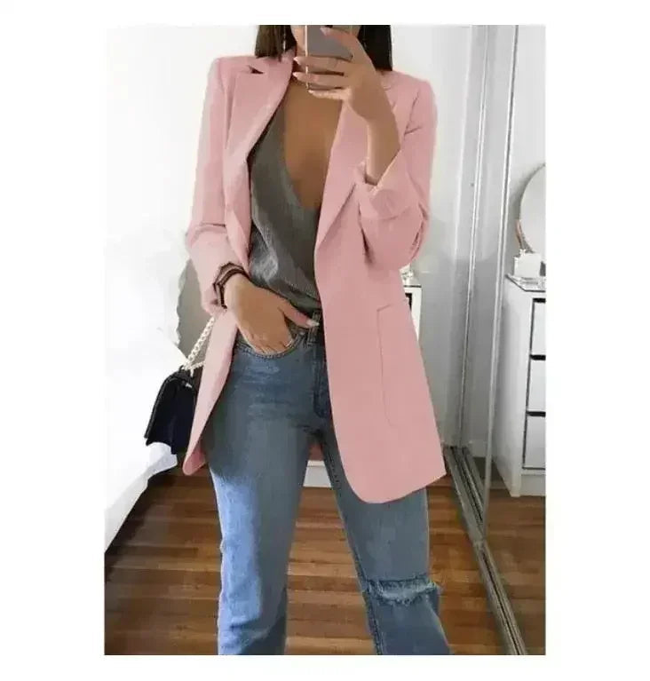 Autumn Women Casual Slim Blazers Suit Jacket Fashion Lady Office Suit