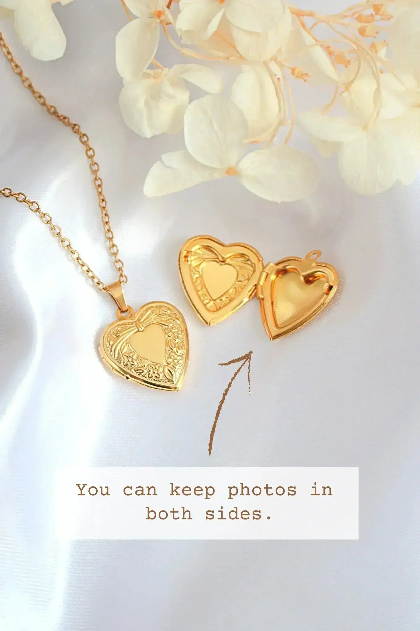 18 Karats Heart Locket Necklace - Cute & Meaningful Jewelry